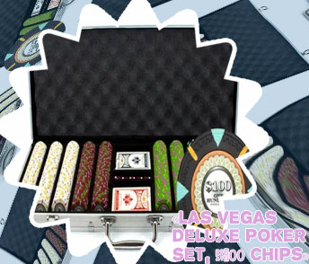 Deluxe poker chip set