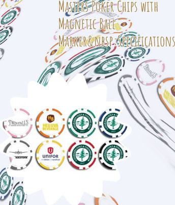 Masters poker chip ball marker