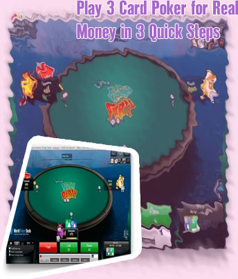 Real money 3 card poker