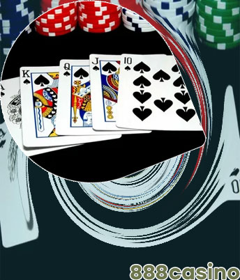 Royal flush in poker tournament