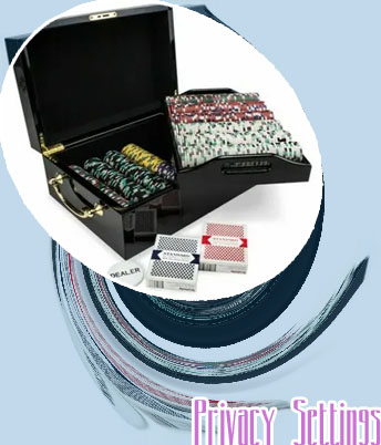 Wood case poker set