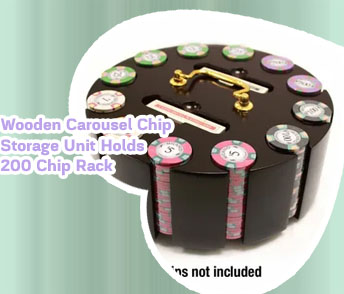 Wooden poker chip carousel
